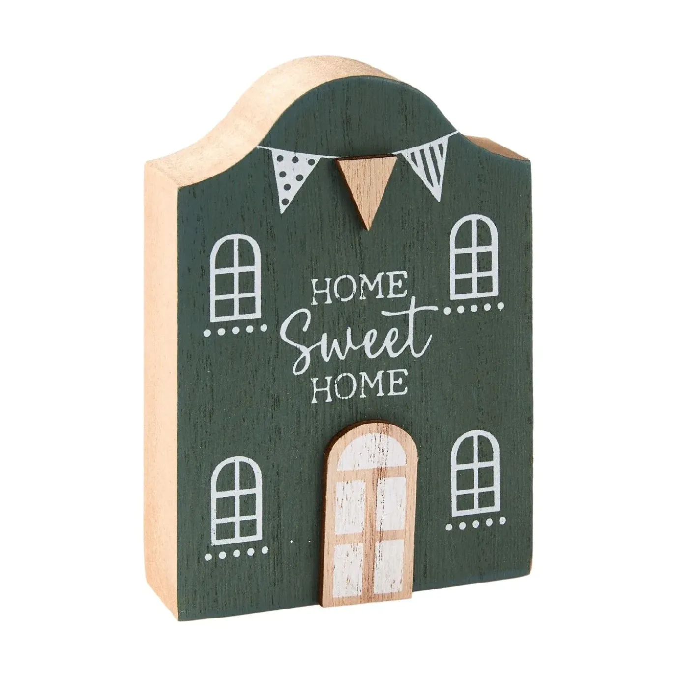 Haus Mit Spruch, Grün, 12 Cm