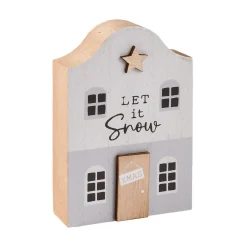 Haus Mit Spruch, Weiß, 12 Cm