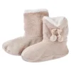 Hausschuhe Bootie, Uni/beige, Größe 37-39