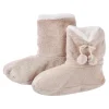 Hausschuhe Bootie, Uni/beige, Größe 40-42