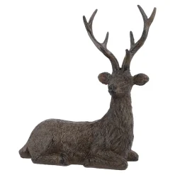 Hirsch Antik, Struktur/sitzend, 15 Cm