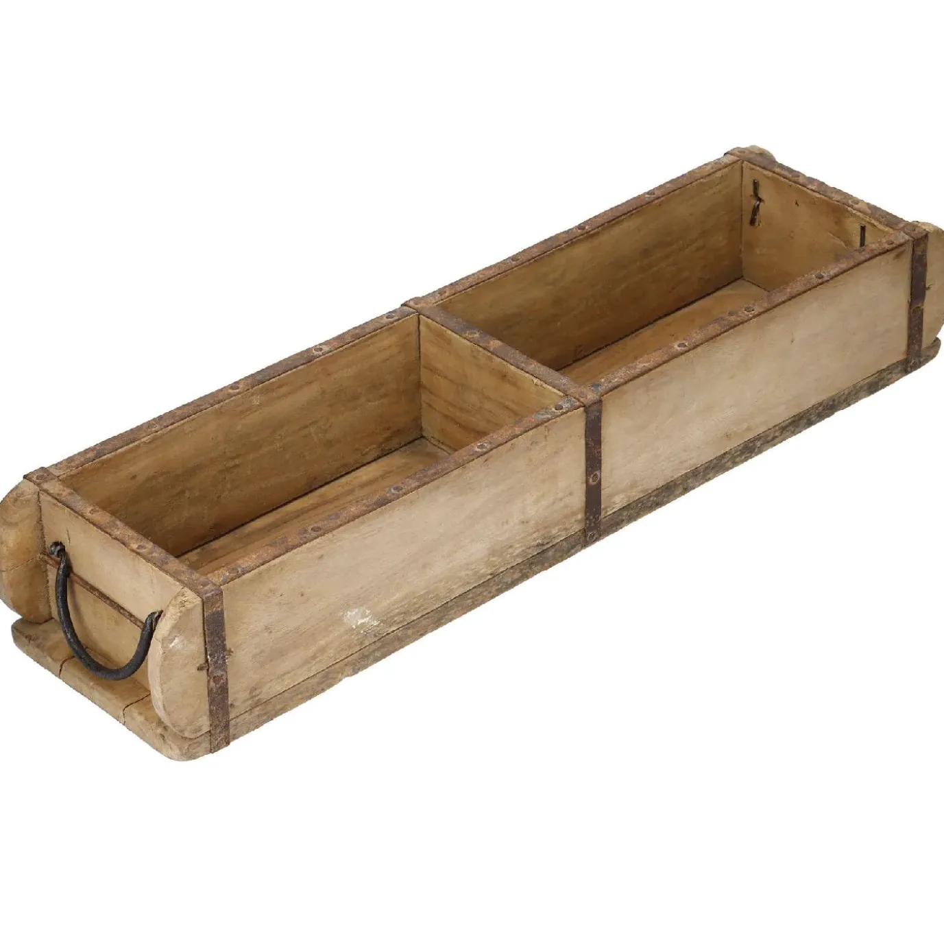 Holzschale Rustik, Doppel, 57 Cm