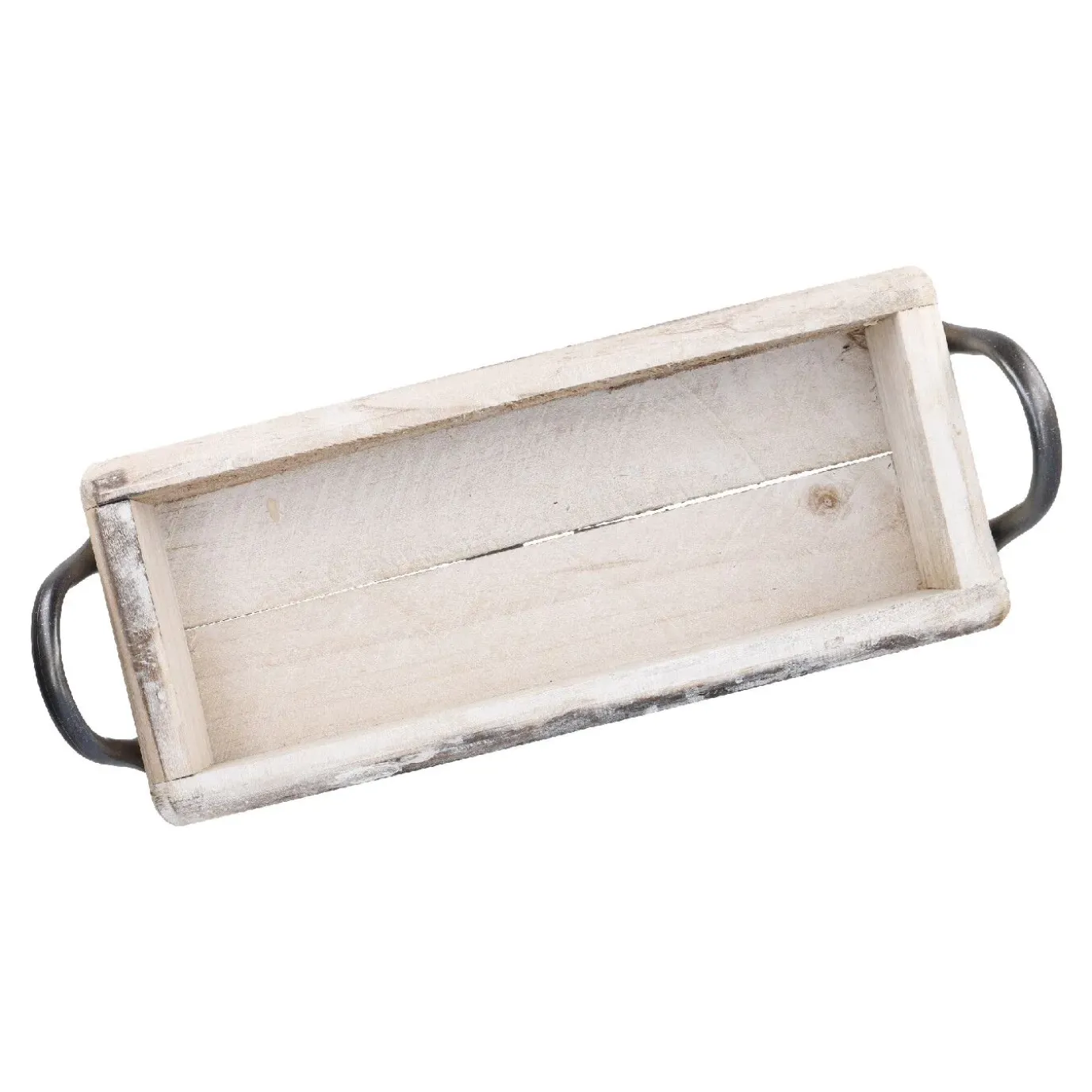 Holz-Schale Rustik, Griff, 32 Cm