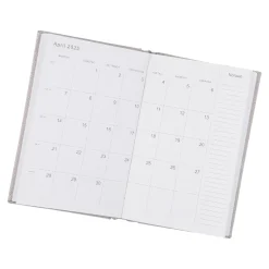 Kalender Textil, A6, Hellgrau