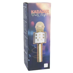 Karaoke Mikrofon, Gold, 23 Cm