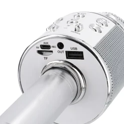 Karaoke Mikrofon, Silber, 23 Cm