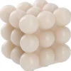 Kerze Bubbles, Eckig, Beige, 8 X 8 X 8 Cm
