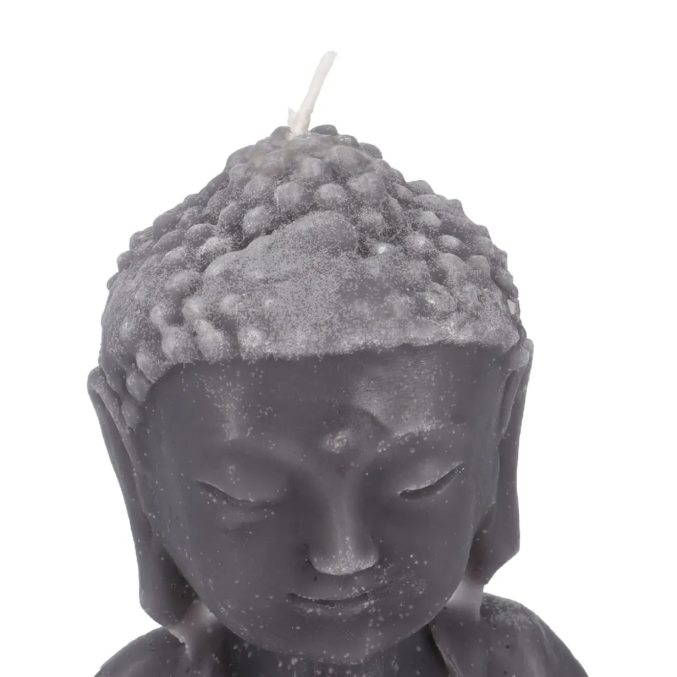 Kerze Buddha, Dunkelgrau, 23 Cm