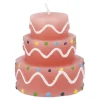 Kerze Geburtstag, Tortenform, Rosa, 6 X 7 Cm