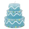 Kerze Geburtstag, Tortenform, Hellblau, 6 X 7 Cm
