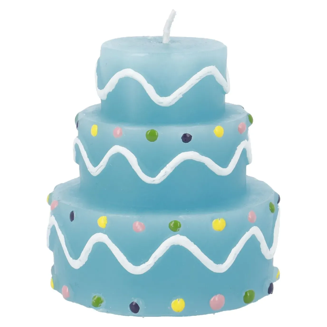 Kerze Geburtstag, Tortenform, Hellblau, 6 X 7 Cm