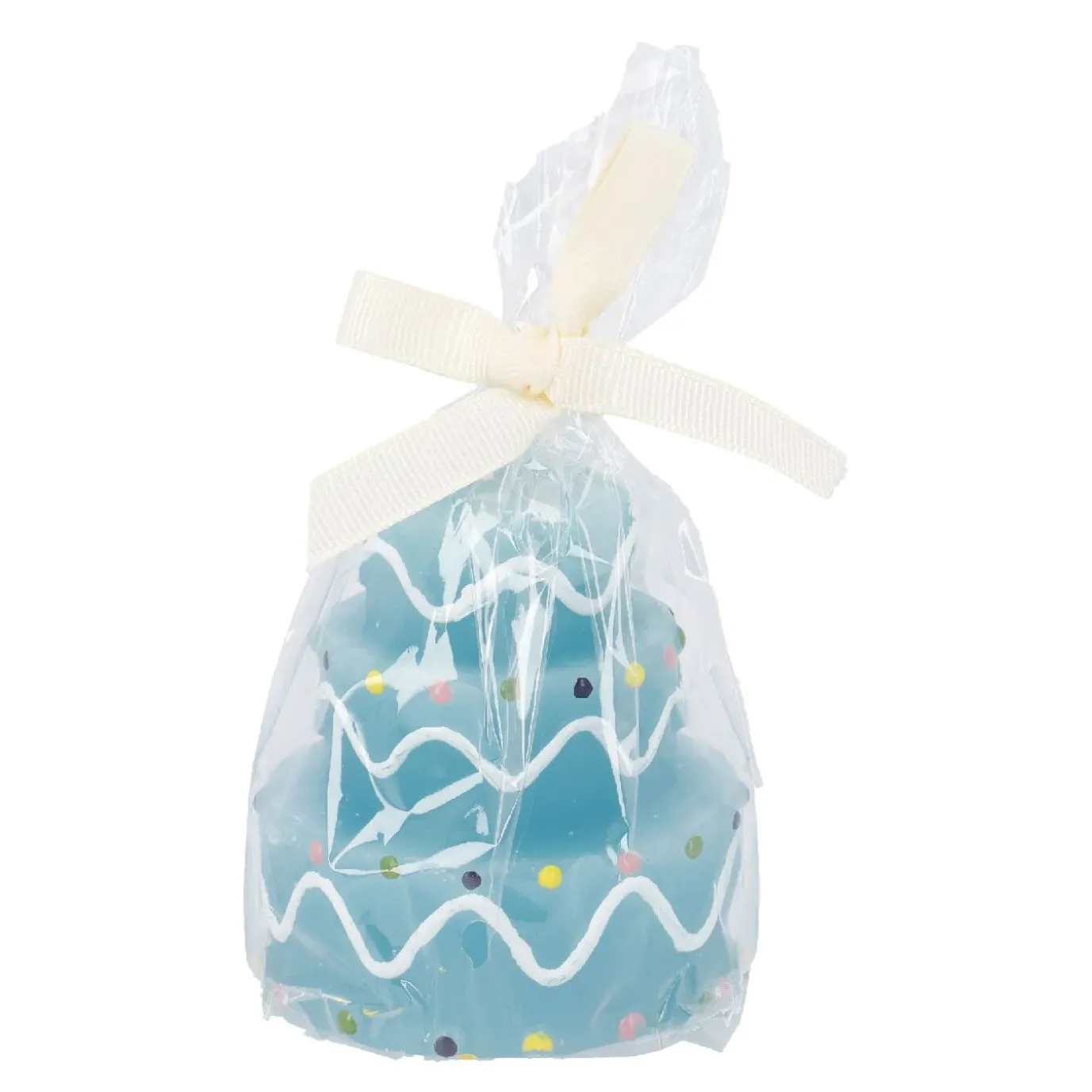 Kerze Geburtstag, Tortenform, Hellblau, 6 X 7 Cm