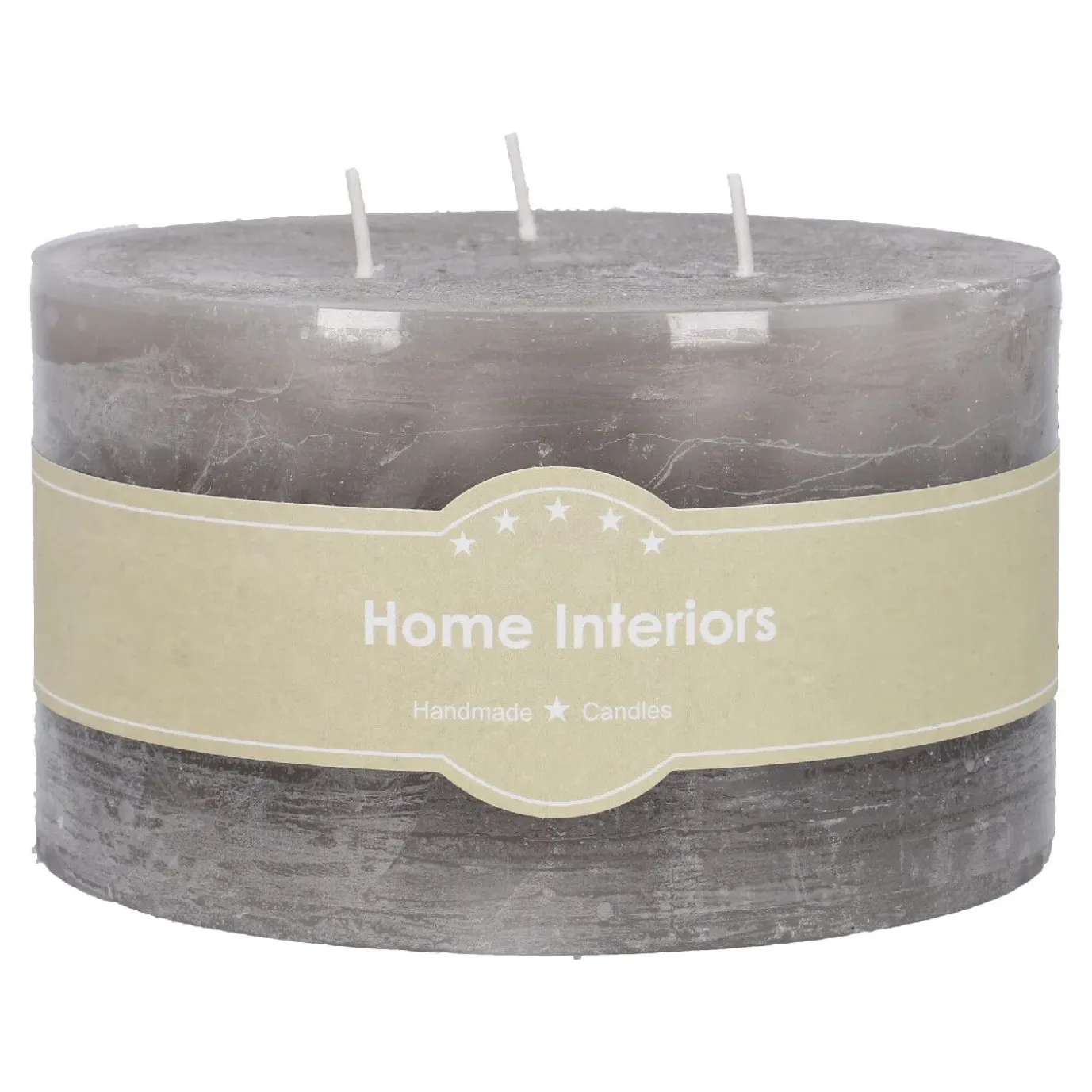 Kerze Rustik, Kaja/grau, 12.5 X 7 Cm