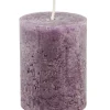 Kerze Rustik, Lara, Aubergine, 9 Cm