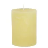 Kerze Rustik, Lara, Hellgelb, 9 Cm