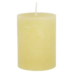 Kerze Rustik, Lara, Hellgelb, 9 Cm