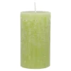 Kerze Rustik, Lara, Hell-olivgrün, 12 Cm