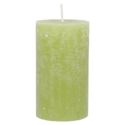Kerze Rustik, Lara, Hell-olivgrün, 12 Cm