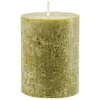 Kerze Rustik, Lara, Olivgrün, 9 Cm