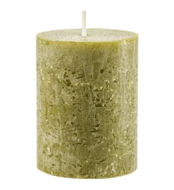Kerze Rustik, Lara, Olivgrün, 9 Cm