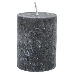 Kerze Rustik, Lara, Schwarz, 9 Cm