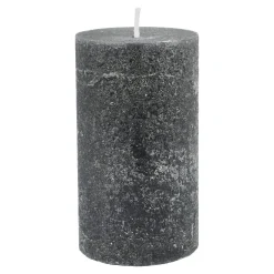 Kerze Rustik, Lara, Schwarz, 12 Cm