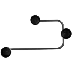 Kerzenhalter 3 Stabkerzen, Schwarz Matt