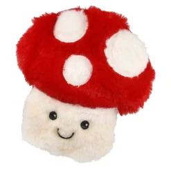 Kirschkernkissen Pilz, Flauschig, Rot/weiß