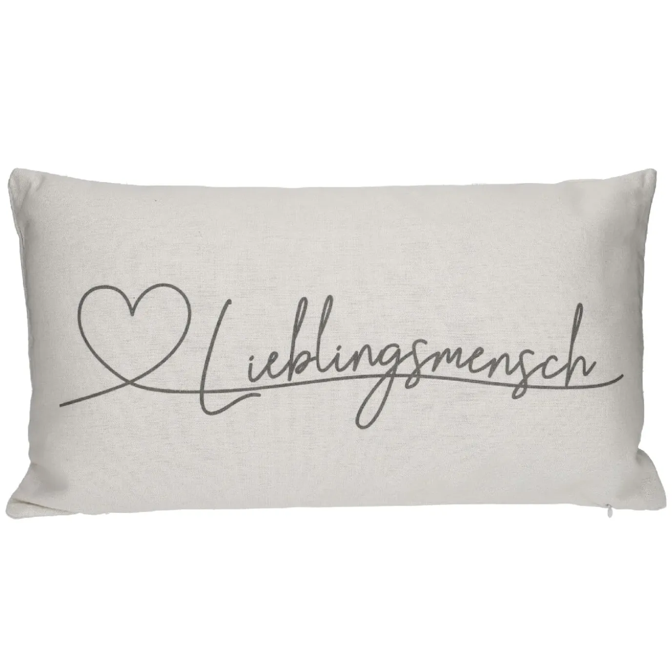 Kissen Lieblingsmensch, Creme, 50 X 30 Cm