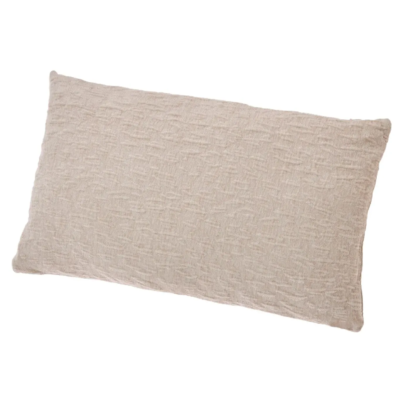 Kissen Samt, Beige, 50 X 30 Cm