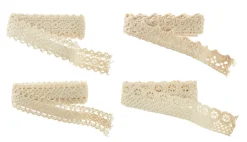 Klebeband Spitze, Creme, 4x 1 Meter