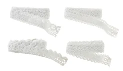 Klebeband Spitze, Weiß, 4x 1 Meter