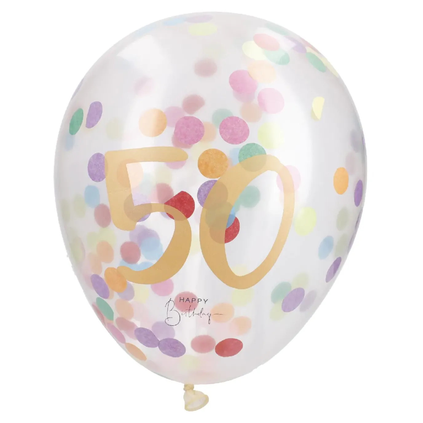Konfetti-Ballon Geburtstag, 50, 6 Stück