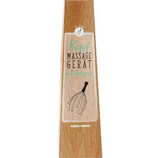Kopfmassagegerät Mit Holzgriff, 25 Cm