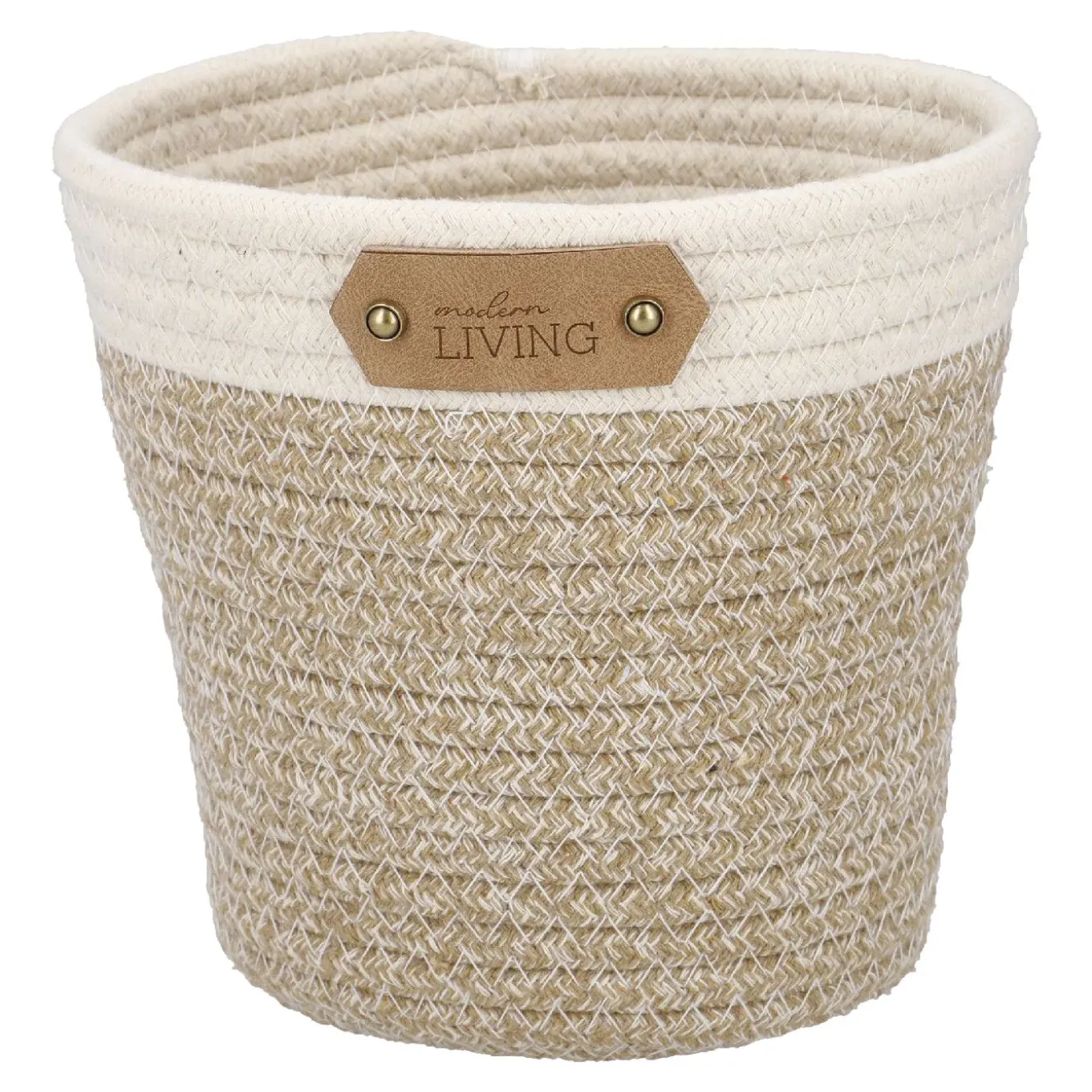 Korb Hoch, Rund/natur-weiß, 18 X 16.5 Cm