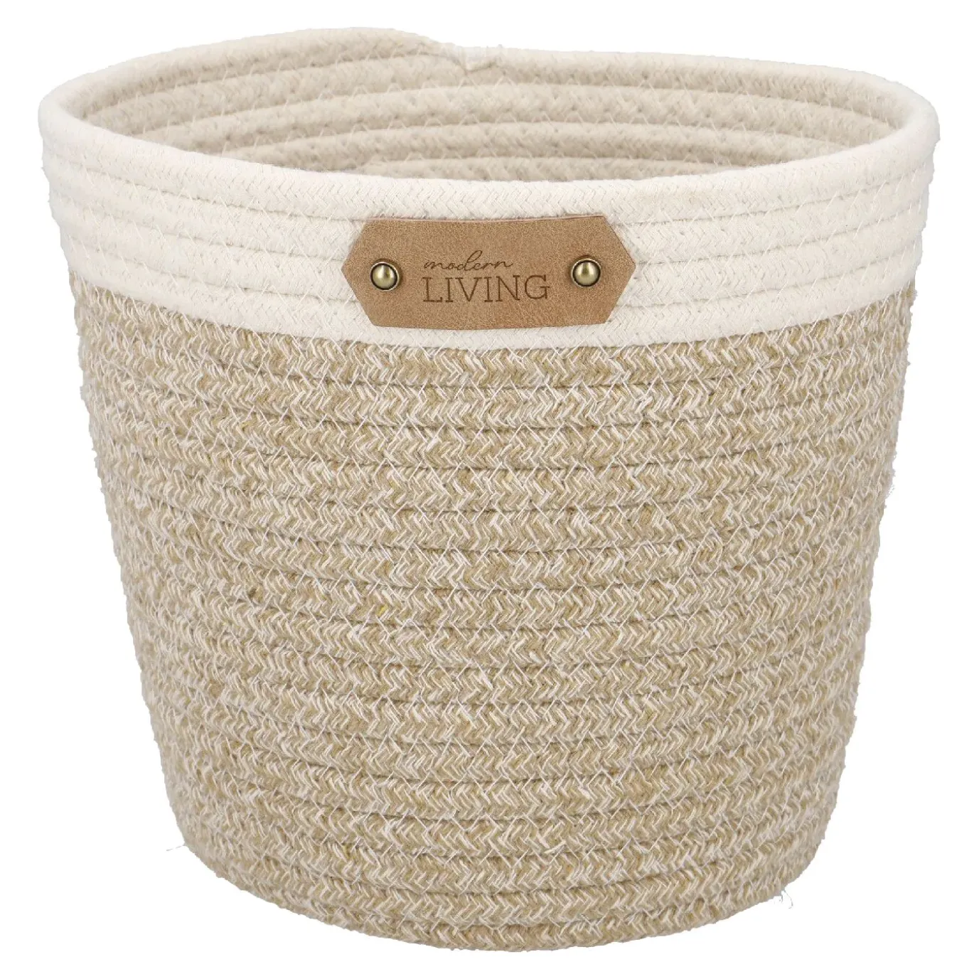 Korb Hoch, Rund/natur-weiß, 21 X 20 Cm