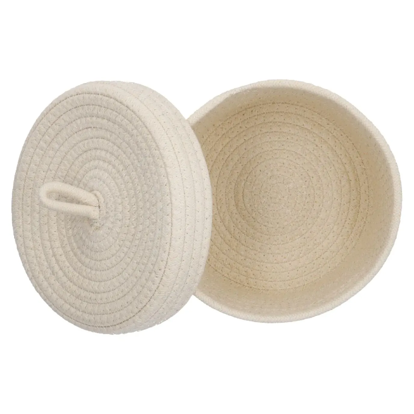 Korb Mit Deckel, Weiß, 20 X 13 Cm