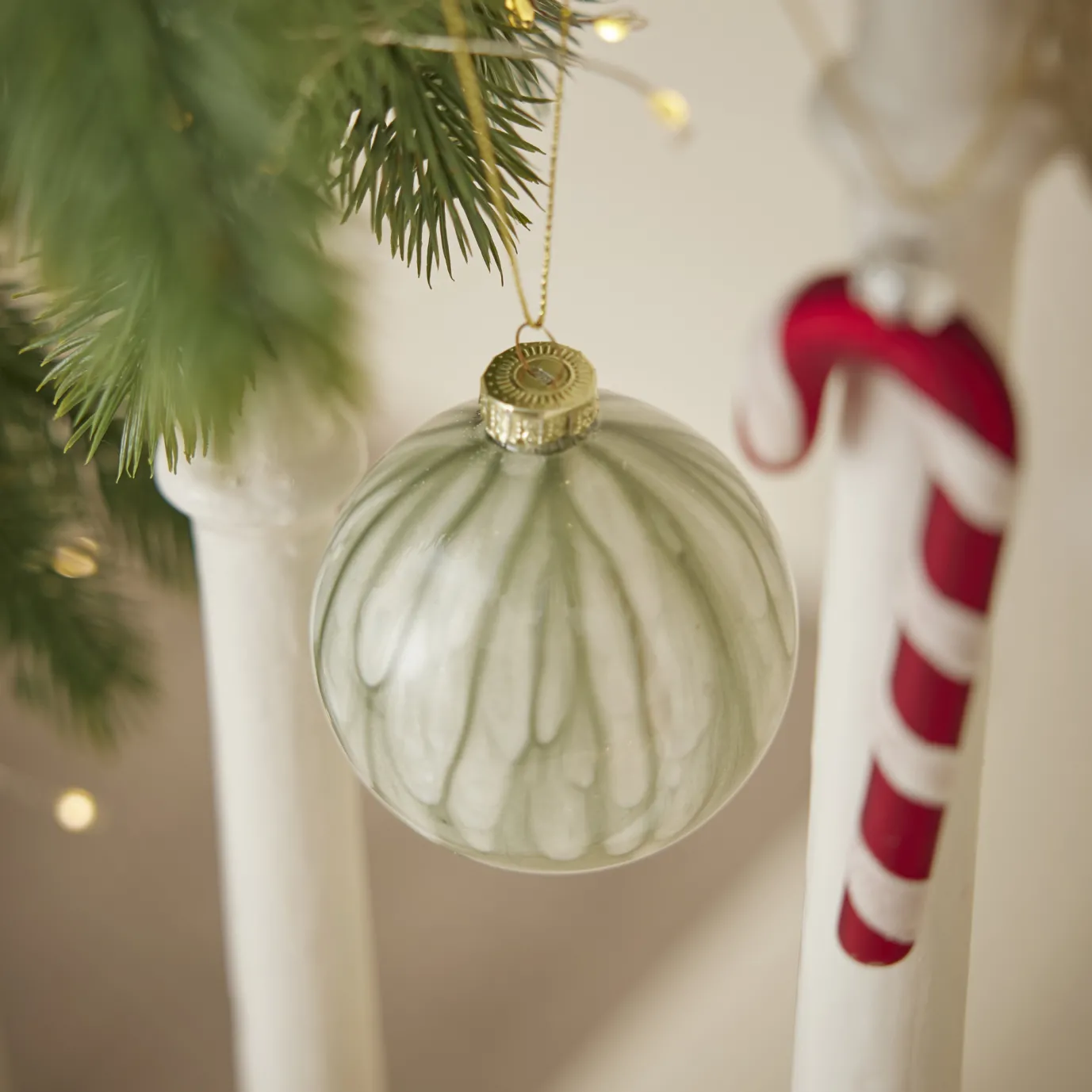 Kugel Marmor, Hellgrün, 8 Cm