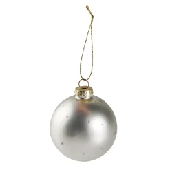 Kugel Punkte, Weiß, 7 Cm