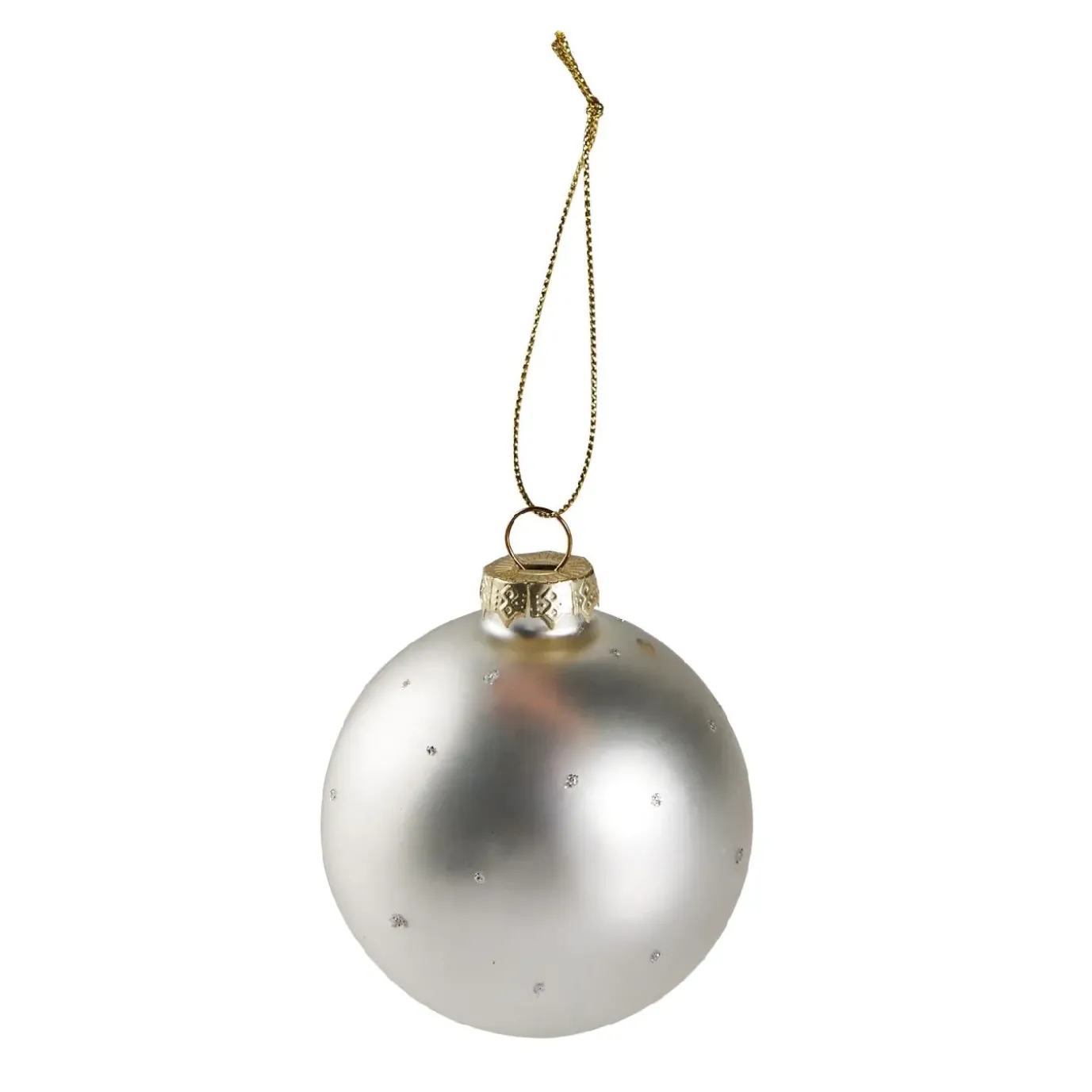 Kugel Punkte, Weiß, 7 Cm