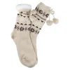 Kuschelsocken Pompom, Beige, Onesize