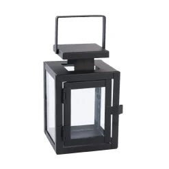 Laterne Jinan, Schwarz-matt, 8 X 15 Cm