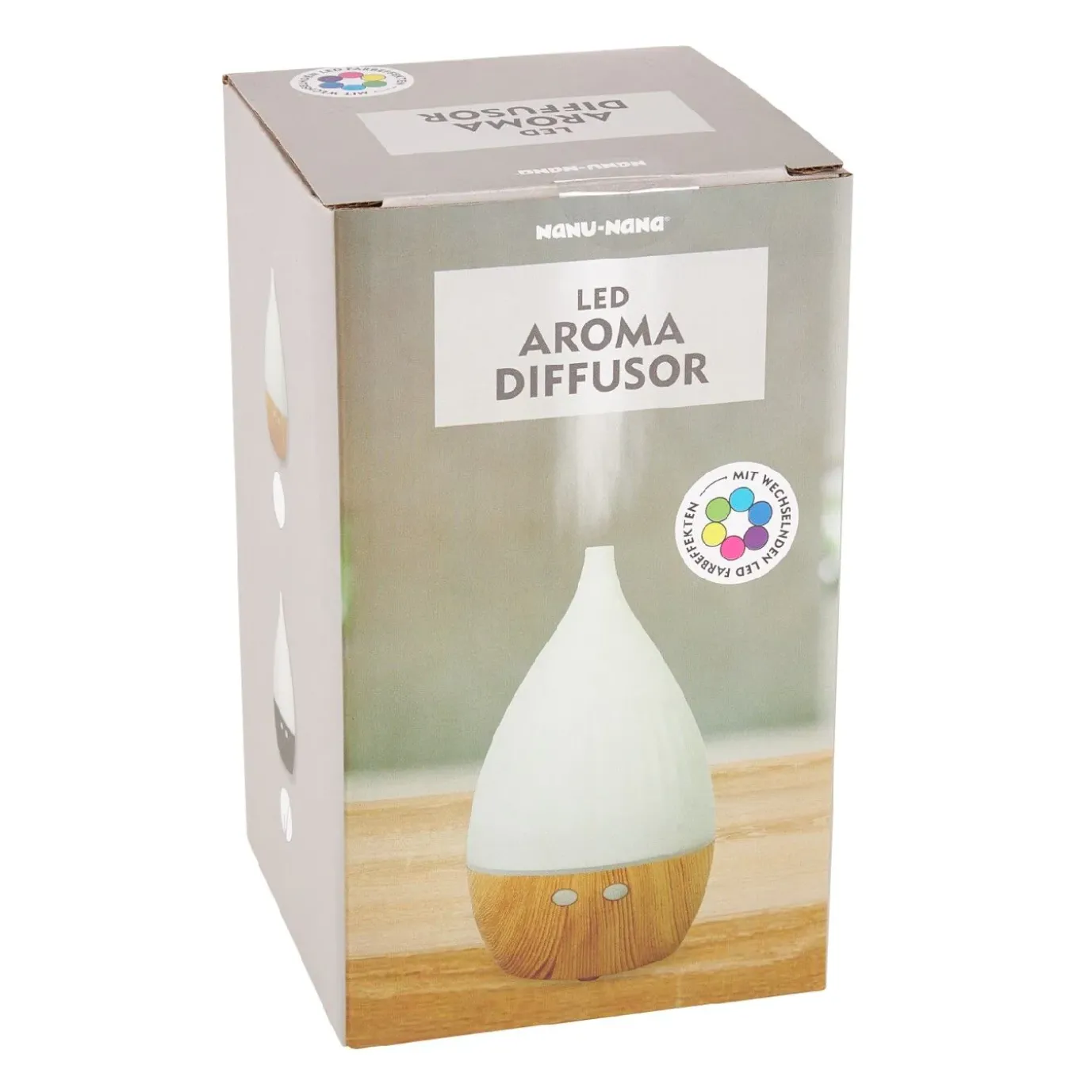 LED-Aroma-Diffusor, Weiß/schwarz, 18.5 Cm