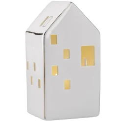 LED-Haus Mit Goldener Hauskante, 13.5 Cm