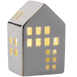 LED-Haus Mit Goldrand, 9.5 Cm