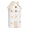 LED-Haus Rustik, Weiß, 17 Cm