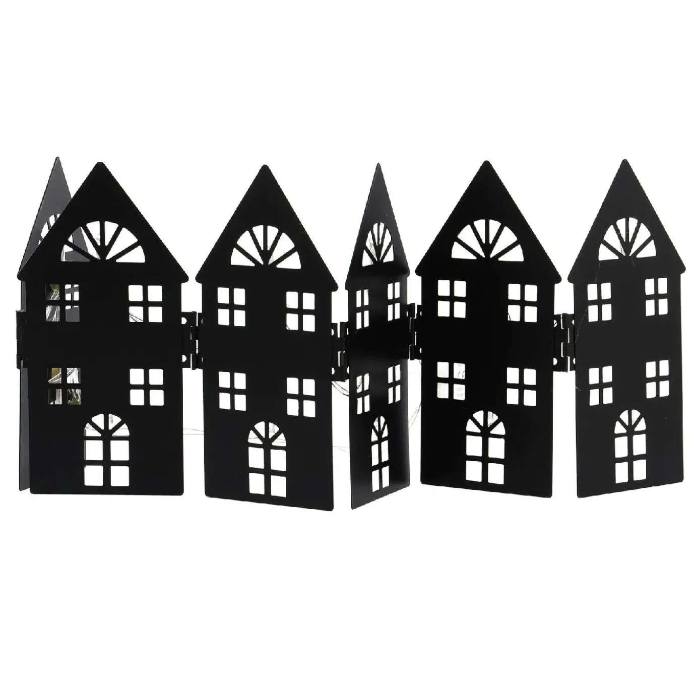 LED-Häuser, Klappbar, Schwarz