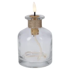 LED-Kerze Glas Mit Kordel, Hoch