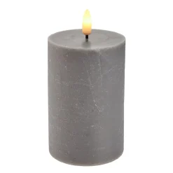 LED-Kerze Rustik, Kalt-grau, 7.5 X 14.5 Cm