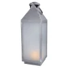 LED-Laterne Outdoor, Grau-gewischt, 60 Cm